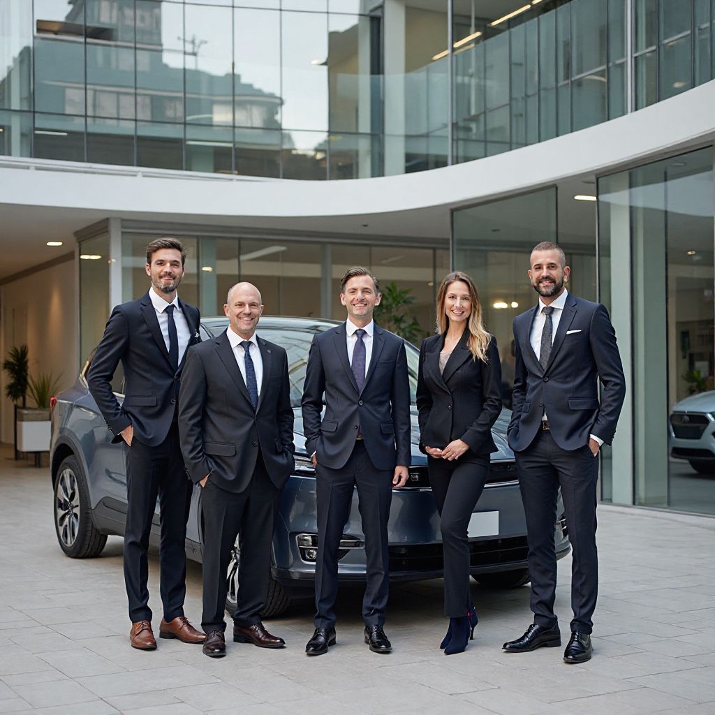 Equipo de EcoAuto Argentina frente a la sede central